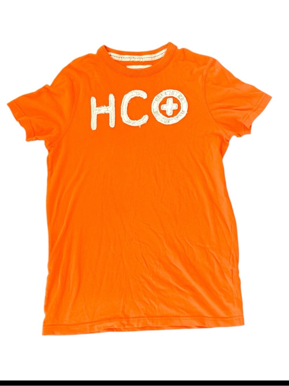Men’s Hollister Orange Surfer Beach Graphic 2010’s Shirt
